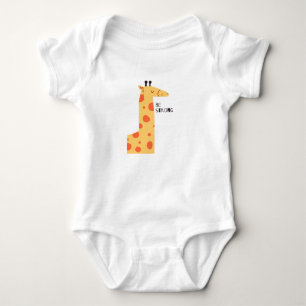 Let's Be Strong Little Giraffe Baby Bodysuit