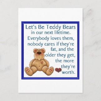 Let's Be Teddy Bears Postcard