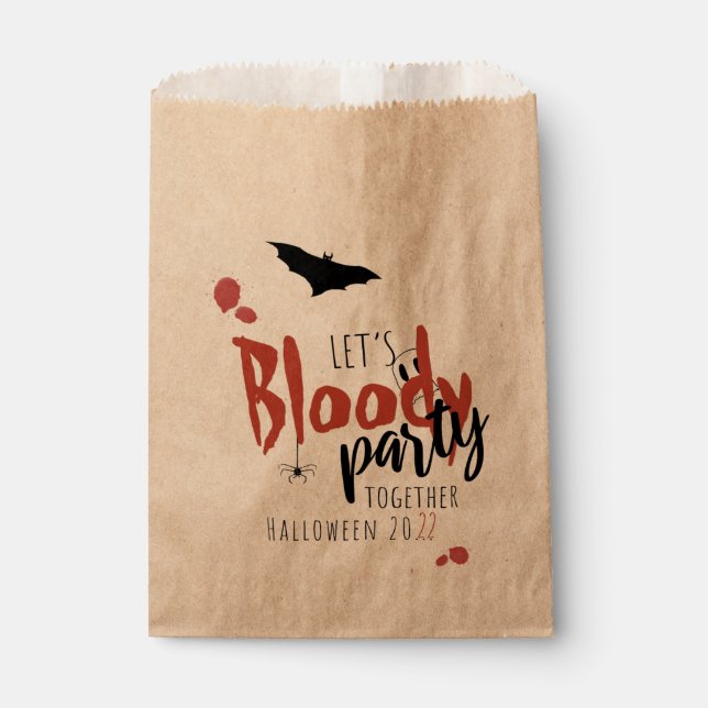 Let's bloody party together - personalize the year favour bag (Front)