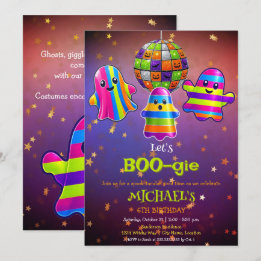 Let's BOO-gie Kids Halloween Birthday Party Invitation