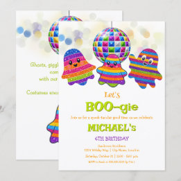 Let's BOO-gie Kids Halloween Birthday Party Invitation