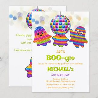 Let's BOO-gie Kids Halloween Birthday Party Invitation