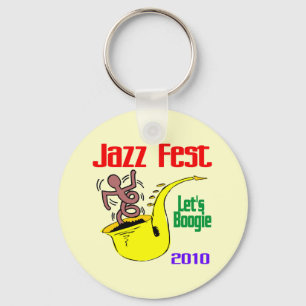 Let's Boogie At Jazz Fest Keychain