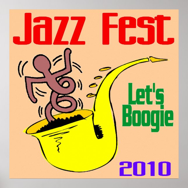 Let's Boogie At Jazz Fest Poster (Front)