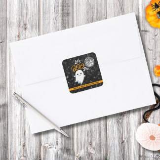 Let's BOOgie Disco Halloween Square Sticker