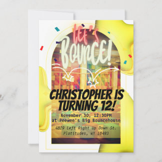 Let's Bounce! Bday Invite