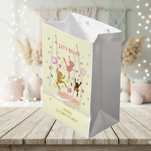 Let's bounce jumping monkeys kids birthday medium gift bag