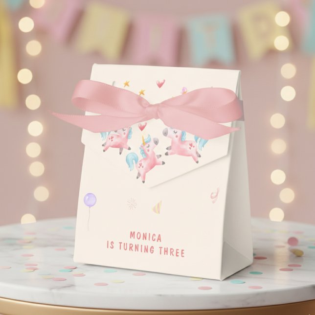 Let's bounce jumping unicorns kids birthday favor box (Creator Uploaded)