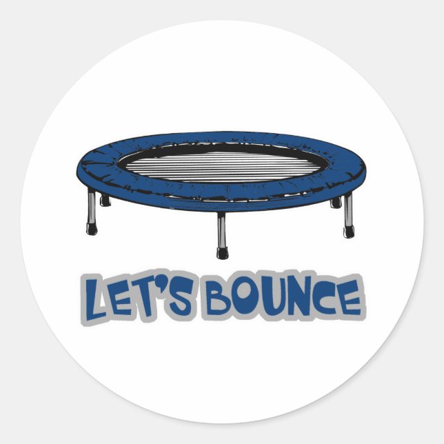 Lets Bounce Trampoline Classic Round Sticker (Front)