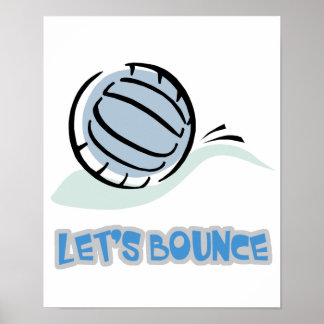 Lets Bounce Volleyball Poster
