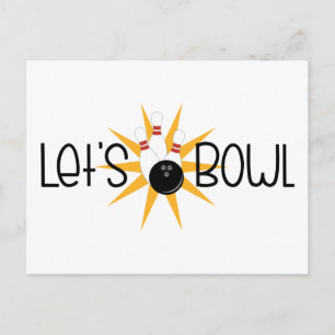Lets Bowl Postcard