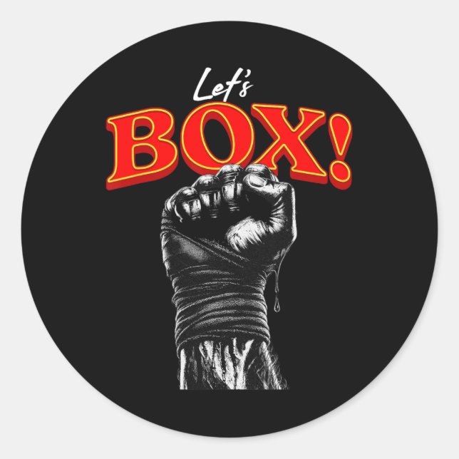 Let's Box  Classic Round Sticker (Front)