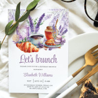 Let's brunch Birthday Watercolor Lavender