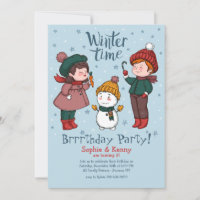 Let's Build a Snowman Invitation