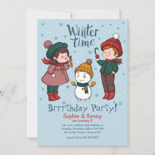 Let's Build a Snowman Invitation