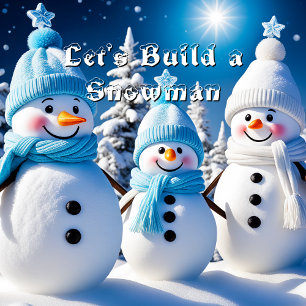  Let's Build a  Snowman Keepsake Ornament Card
