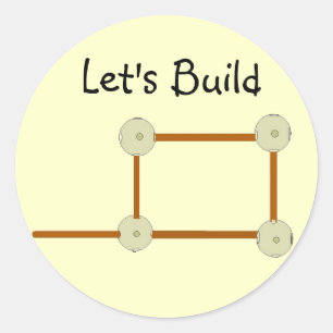 Let's Build Classic Round Sticker