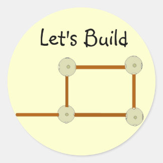 Let's Build Classic Round Sticker