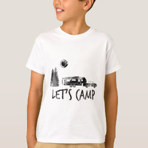 Let's Camp Shirt Camping Camper 5th Wheel Rv Vacat
