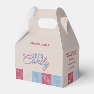 Let's Candy Cute Pastel Sweets Shop QR Business Favor Box
