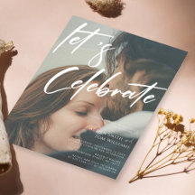 Lets Celebrate Calligraphy Photo Wedding