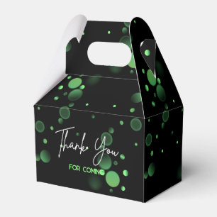 Let's Celebrate Green Bokeh Gradient Birthday Favor Box