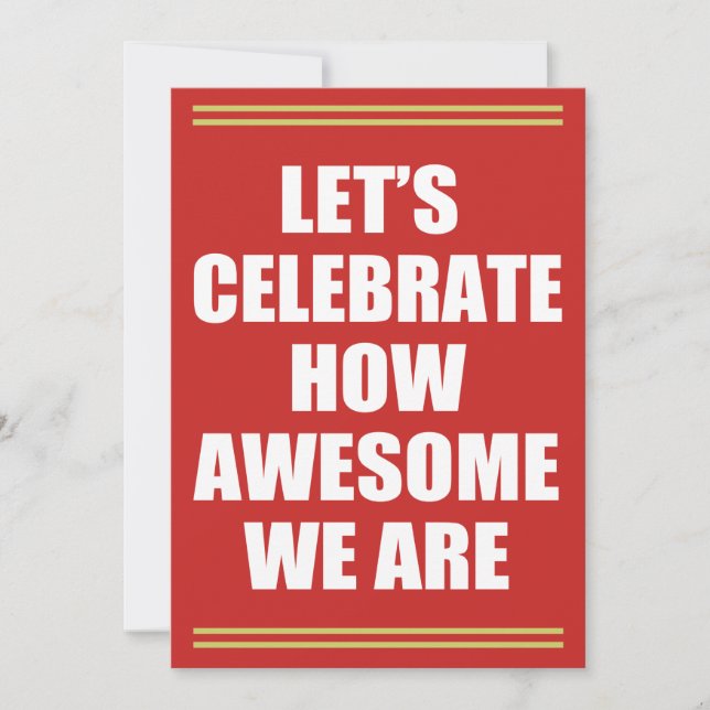 Let's Celebrate How Awesome We Are Friendsgiving Invitation (Front)