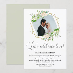 Let's Celebrate Love Eloped Wedding Reception Invitation