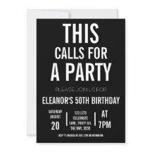 Lets Celebrate Party Adult Black and White Minimal