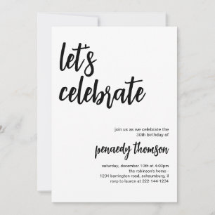 Let's Celebrate Party Invitation Editable Template