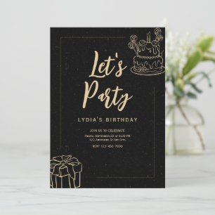 Let's Celebrate Party Invitation Surprise Birthday