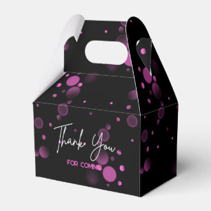 Let's Celebrate Pink Bokeh Gradient Black Birthday Favor Box