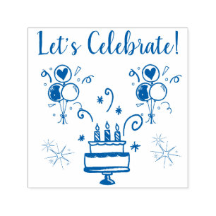 Let's Celebrate Rubber Stamp