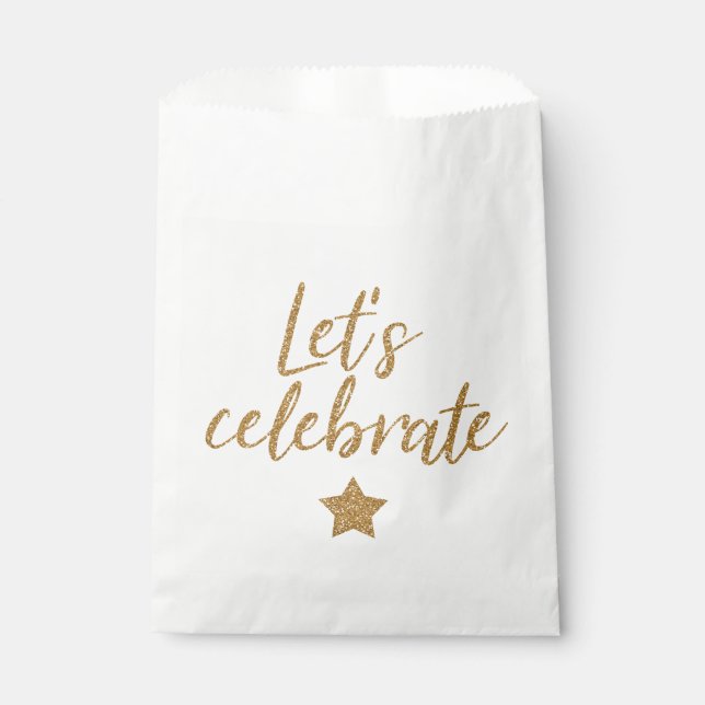 Let's celebrate! Simple bigger Favour Bag (Front)