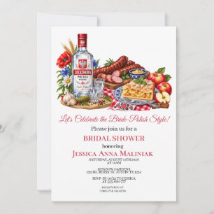 Let's Celebrate the Bride Polish Bridal Shower Invitation