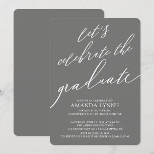 Let's Celebrate the Graduate Graduation Invitation