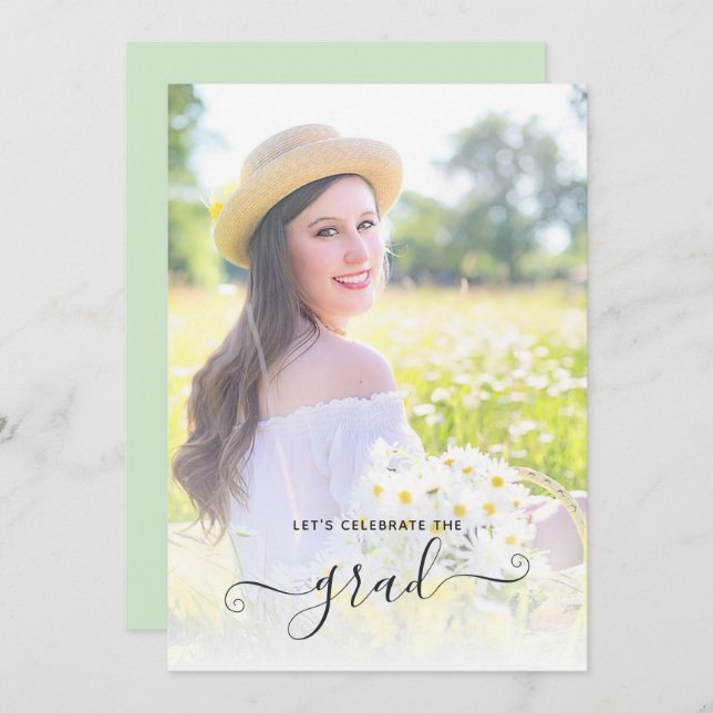 Let's Celebrate the Graduate Photos Invitation (Front/Back)