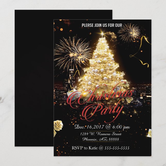 Let's Celebrate The Holidays Invitation (Front/Back)