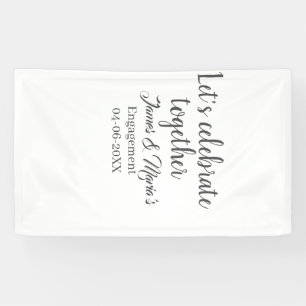 Let's celebrate together engagement party namdate  banner