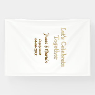 Let's celebrate together engagement party namdate  banner