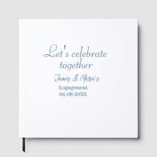 Let's celebrate together engagement party namdate guest book