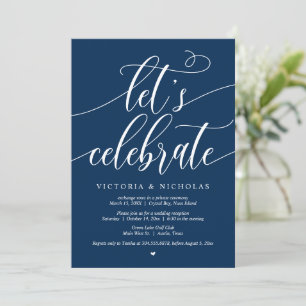Let's Celebrate Wedding Elopement Party Invitation