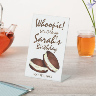 Let's Celebrate! Whoopie Pies Birthday Party Pedestal Sign