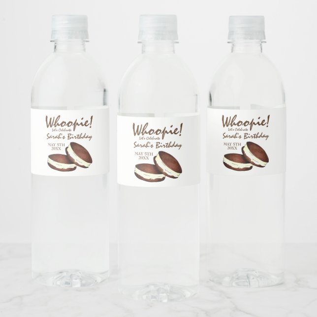 Let's Celebrate! Whoopie Pies Birthday Party Water Bottle Label (Bottles)