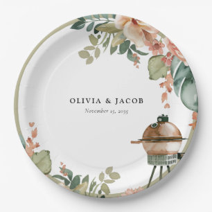 Let's Celebrate with BBQ Couples Shower Paper Plate