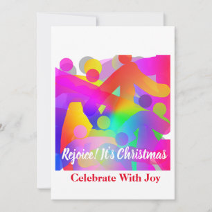 Let's Celebrate With Joy It's Christmas Holiday Card