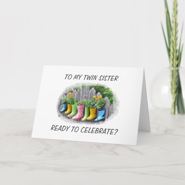 LET'S CELEBRATE YOUR BIRTHDAY TWIN SISTER CARD (Front)