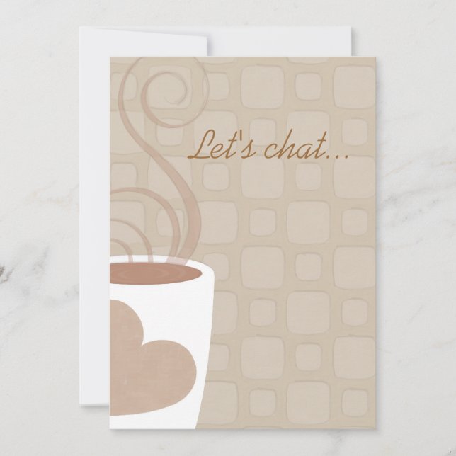 Let's chat over coffee luncheon invitation (Front)