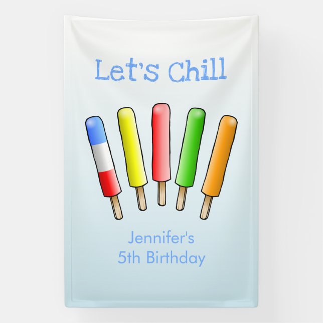 Let's Chill Birthday Banner (Vertical)