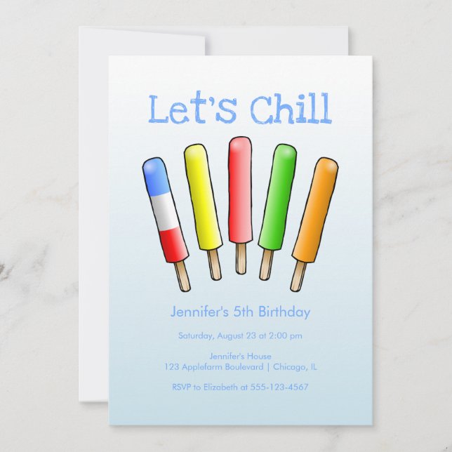 Let's Chill Birthday Invitation (Front)